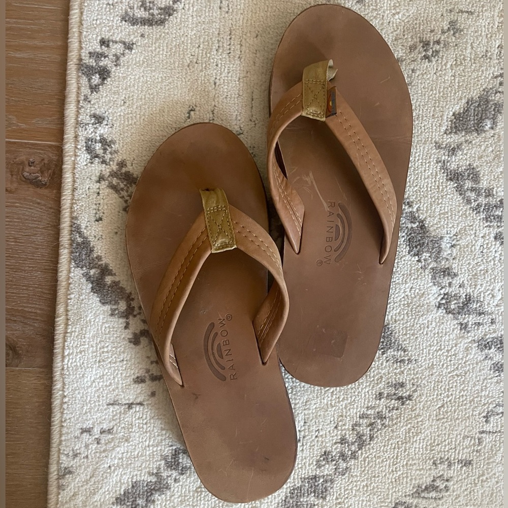 Rainbow Brown men’s flip flops